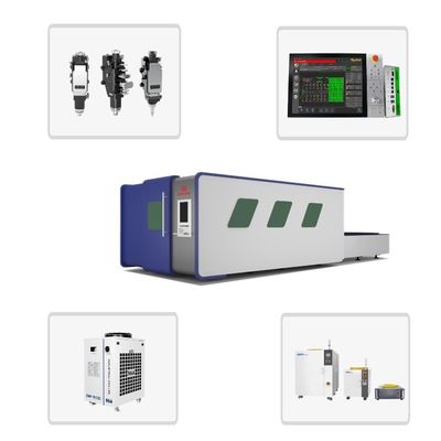 Machine de découpe laser à feuille de métal à double table industrielle de 6000w avec configuration à 4 axes et servomoteur Yaskawa