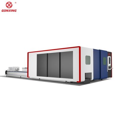 Machine de découpe au laser de tôle et de tube industriel à double table de 3000w avec rail de guidage HIWIN