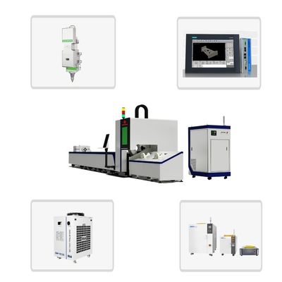 GONXING 3d Auto Focus Tube Tube Coupe laser métallique en acier Machine CNC avec YYC-Taiwan Rack de coupe d'engrenage épaisseur de 20 mm