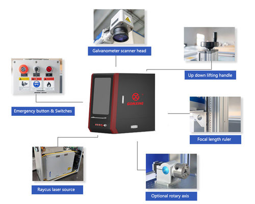 Longue durée de vie FullcoverGOXING2024 JCZ Ezcad 20W30W50w60w70w100w Machine de marquage au laser à fibre pour le métal et les non-métaux