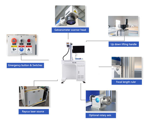 Logiciel de commande JCZ Facile à utiliser Machine de marquage laser à fibre de gravure en 3D avec RAYCUS Source laser