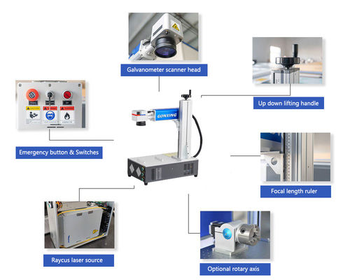 Logiciel de contrôle EZCAD JPT 30W Portable Machine de marquage laser à fibre pour l'acier inoxydable L'outil de restauration ultime