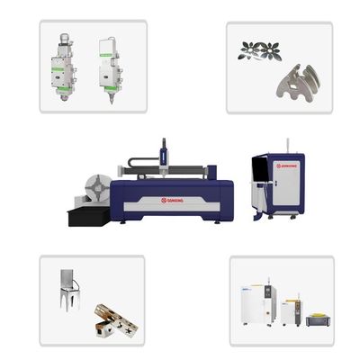 5000 KG Machine à découper les tubes à haute rigidité en fibre laser CNC pour la découpe des métaux